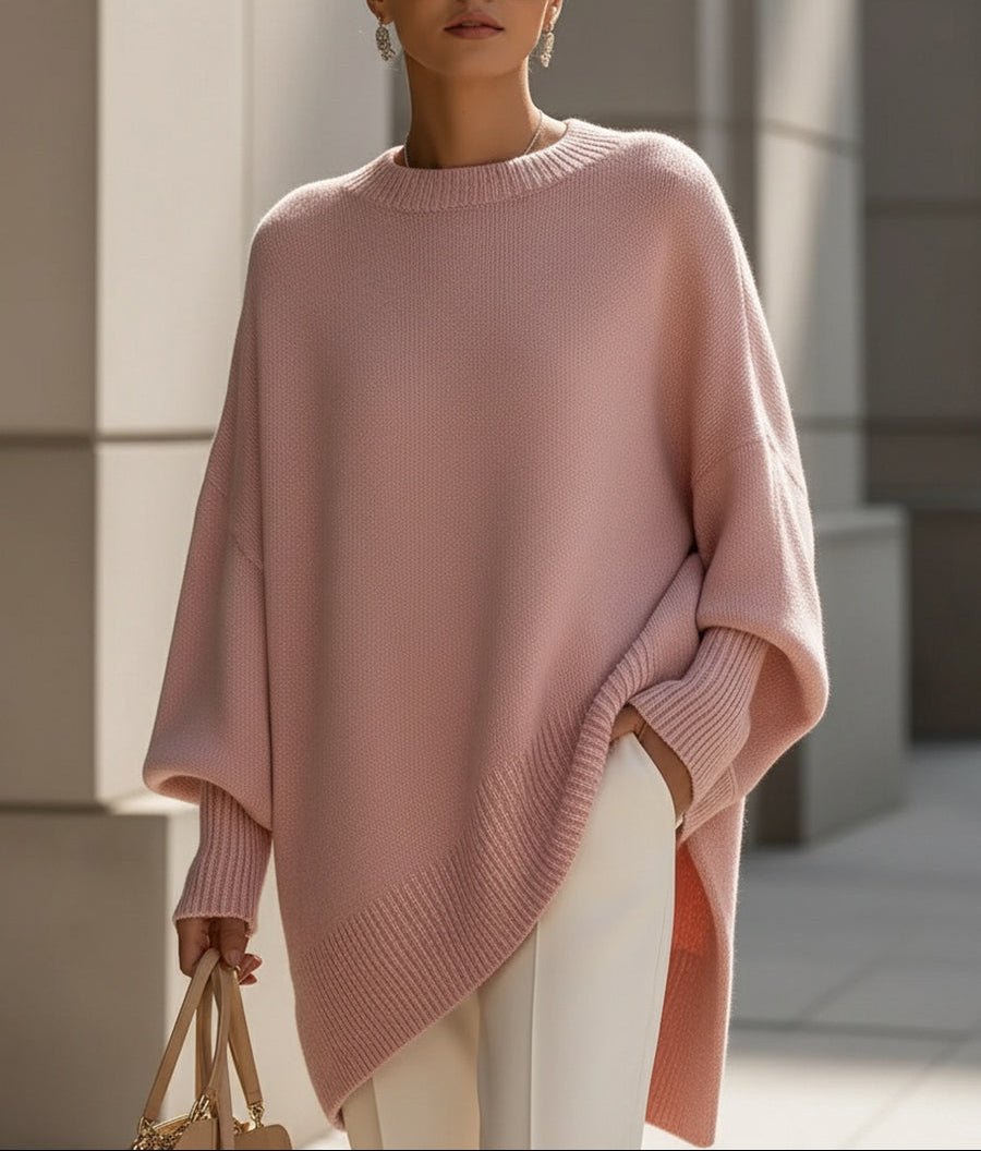Myfanwy batwing knit poncho jumper – image 2