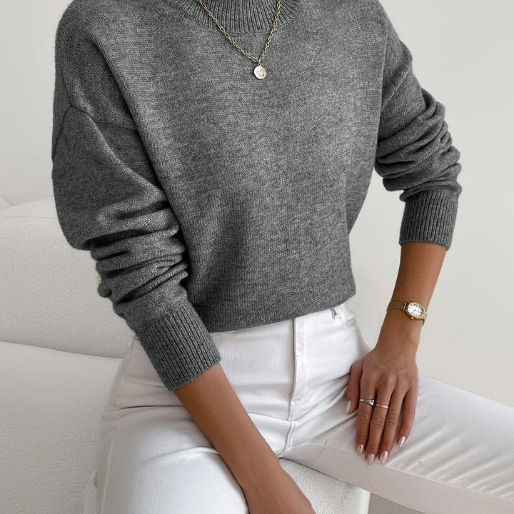 Lowri high neck knitted jumper – image 15