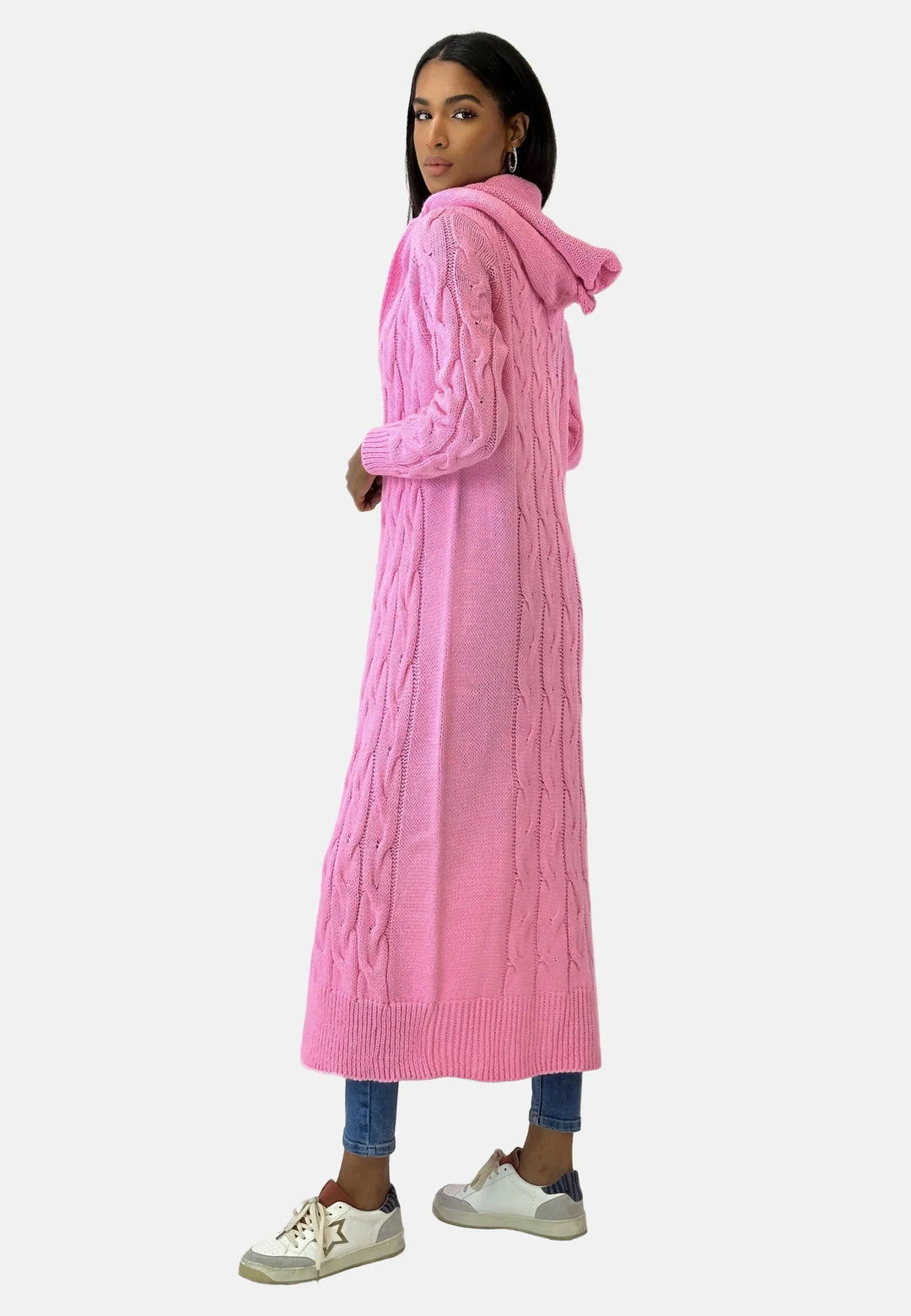 Bianca long hooded knit cardigan – image 5