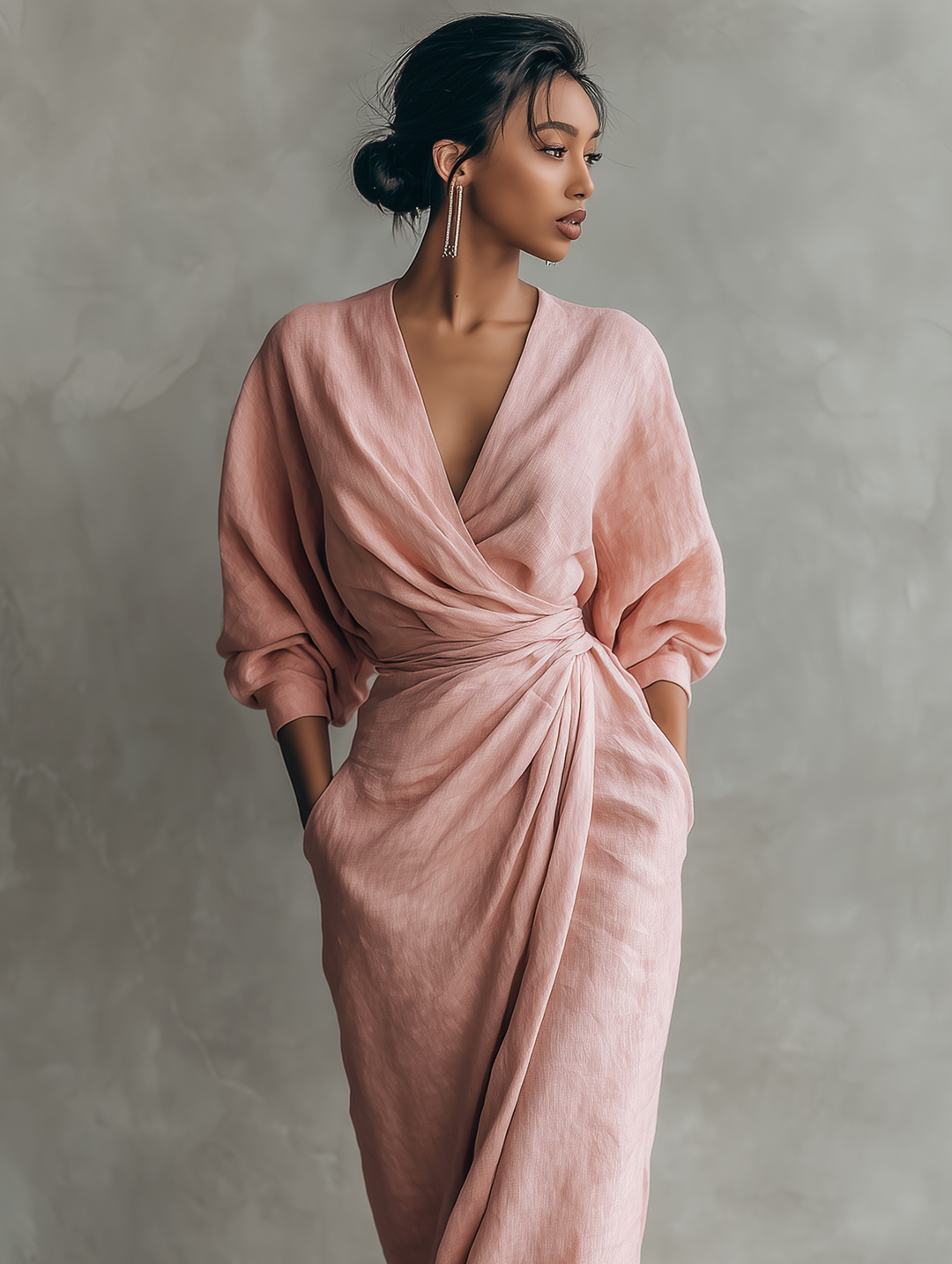 Hermia V neck maxi dress – image 11