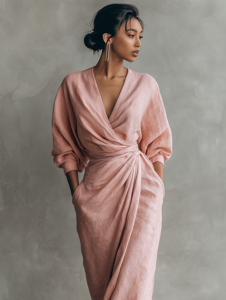 Hermia V neck maxi dress – image 11