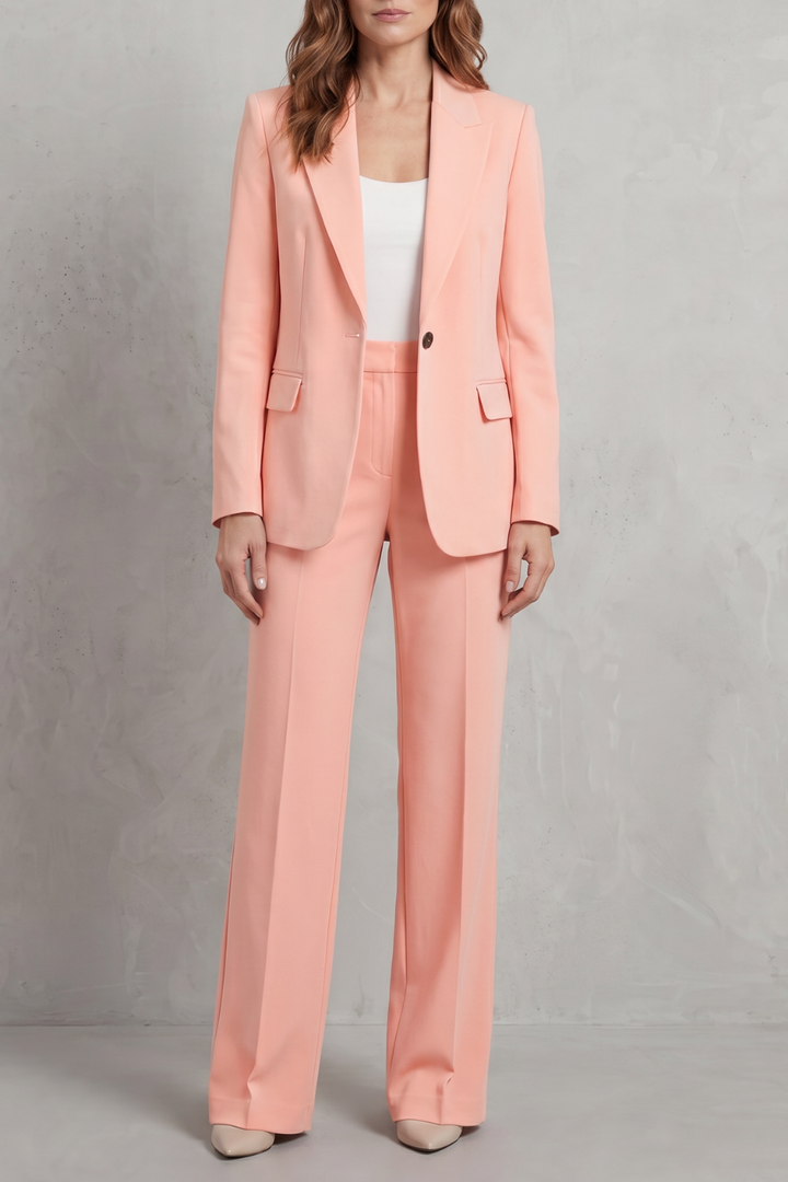 Camelia single button blazer and straight leg trouser suit – image 11