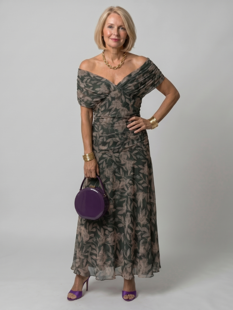 Arabella off shoulder midi dress – image 5