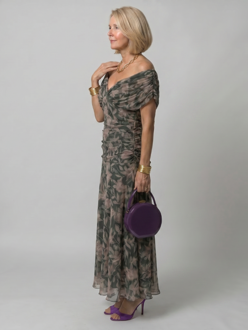 Arabella off shoulder midi dress – image 6
