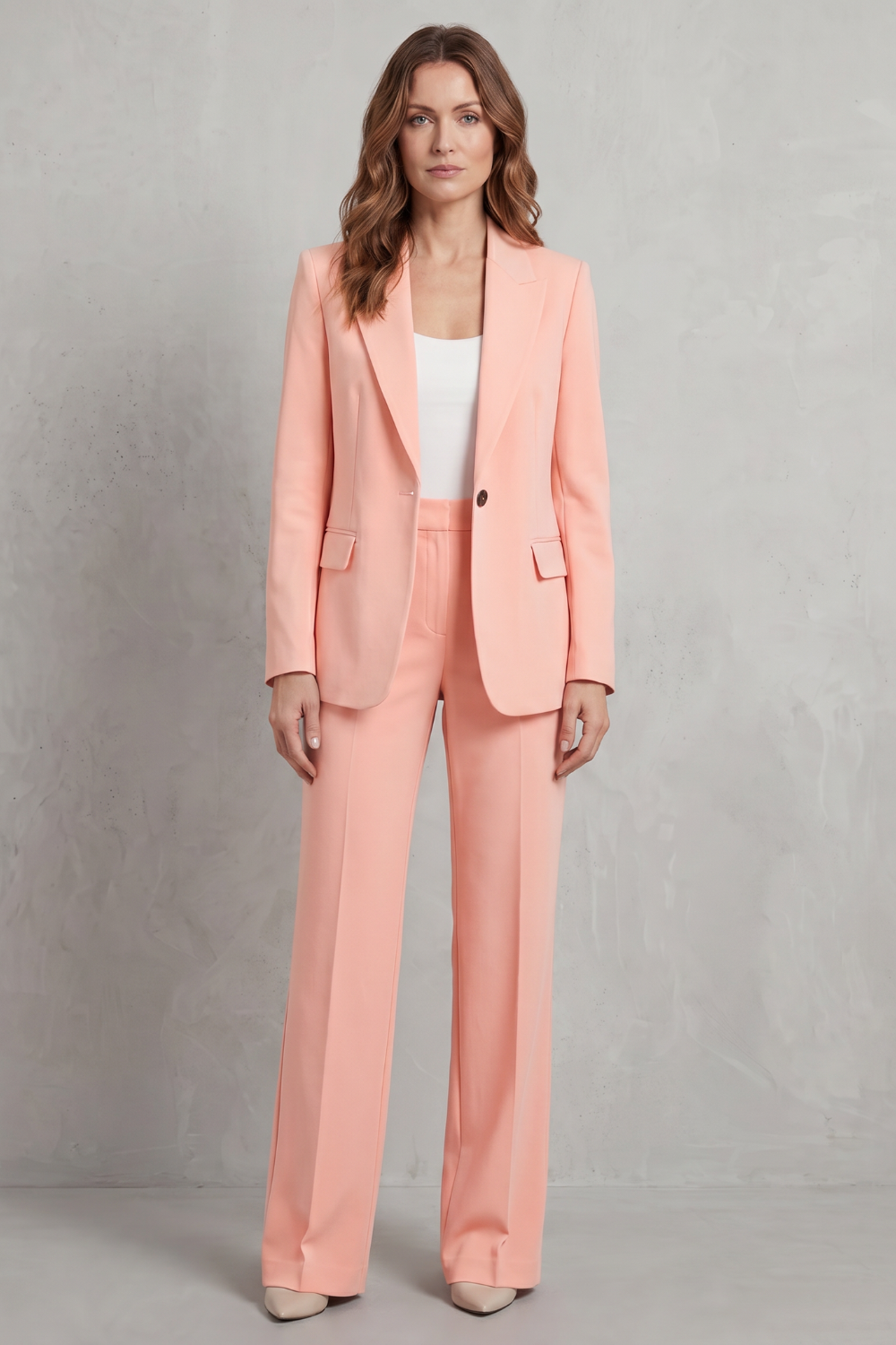Camelia single button blazer and straight leg trouser suit – image 12