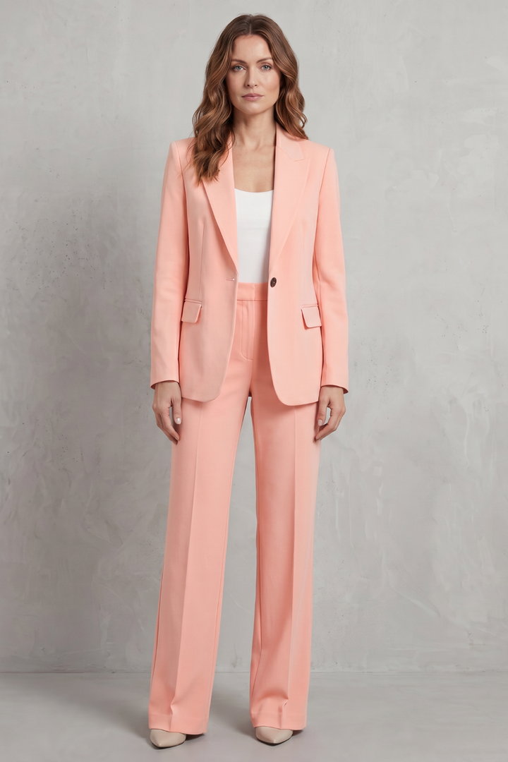 Camelia single button blazer and straight leg trouser suit – image 12