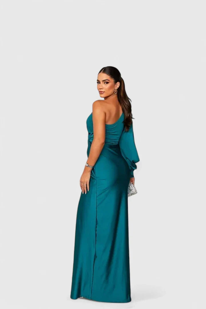 Gabriella one shoulder long sleeve maxi dress – image 3