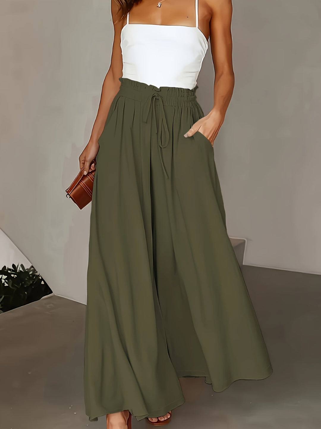 Jocasta high waisted tailored wide leg trousers – image 11