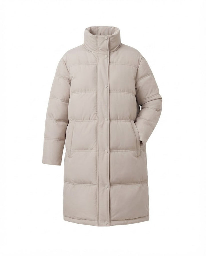 Loveday long padded coat with hood and side zips – image 9