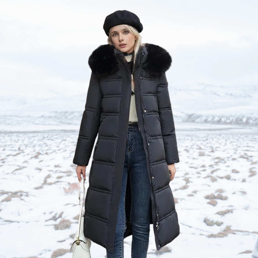 Dorinda faux fur collar winter coat – image 3