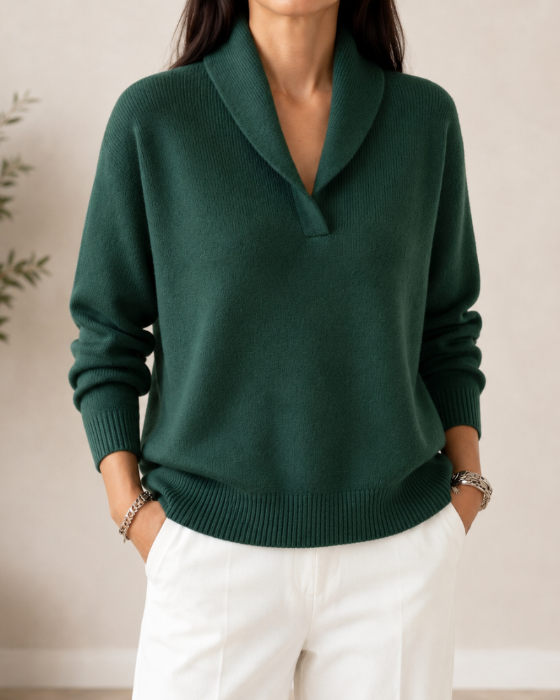Bernadette relaxed V neck jumper – image 2