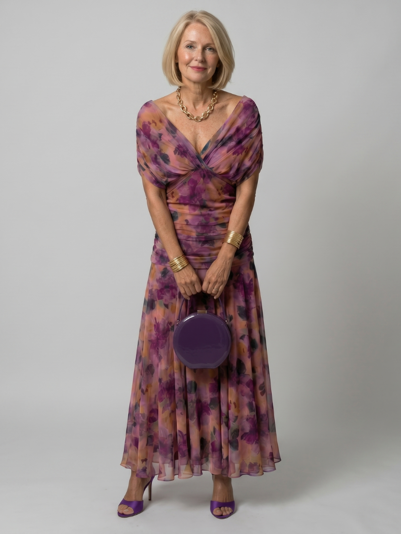 Arabella off shoulder midi dress