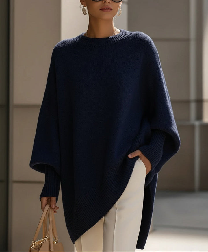Myfanwy batwing knit poncho jumper – image 3