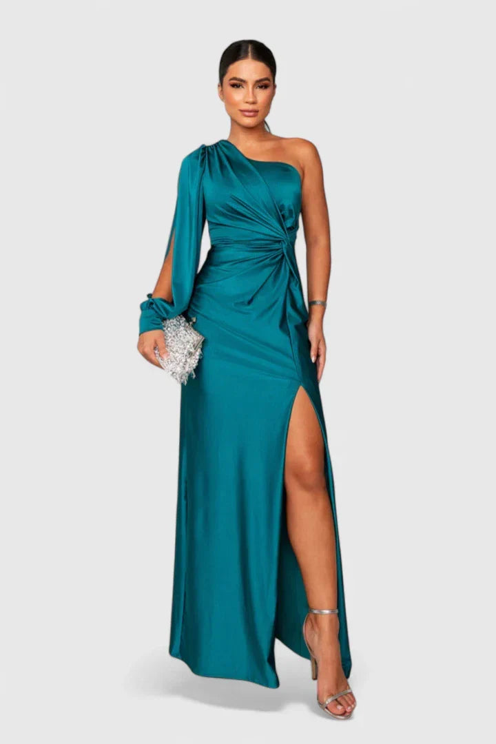 Gabriella one shoulder long sleeve maxi dress – image 5
