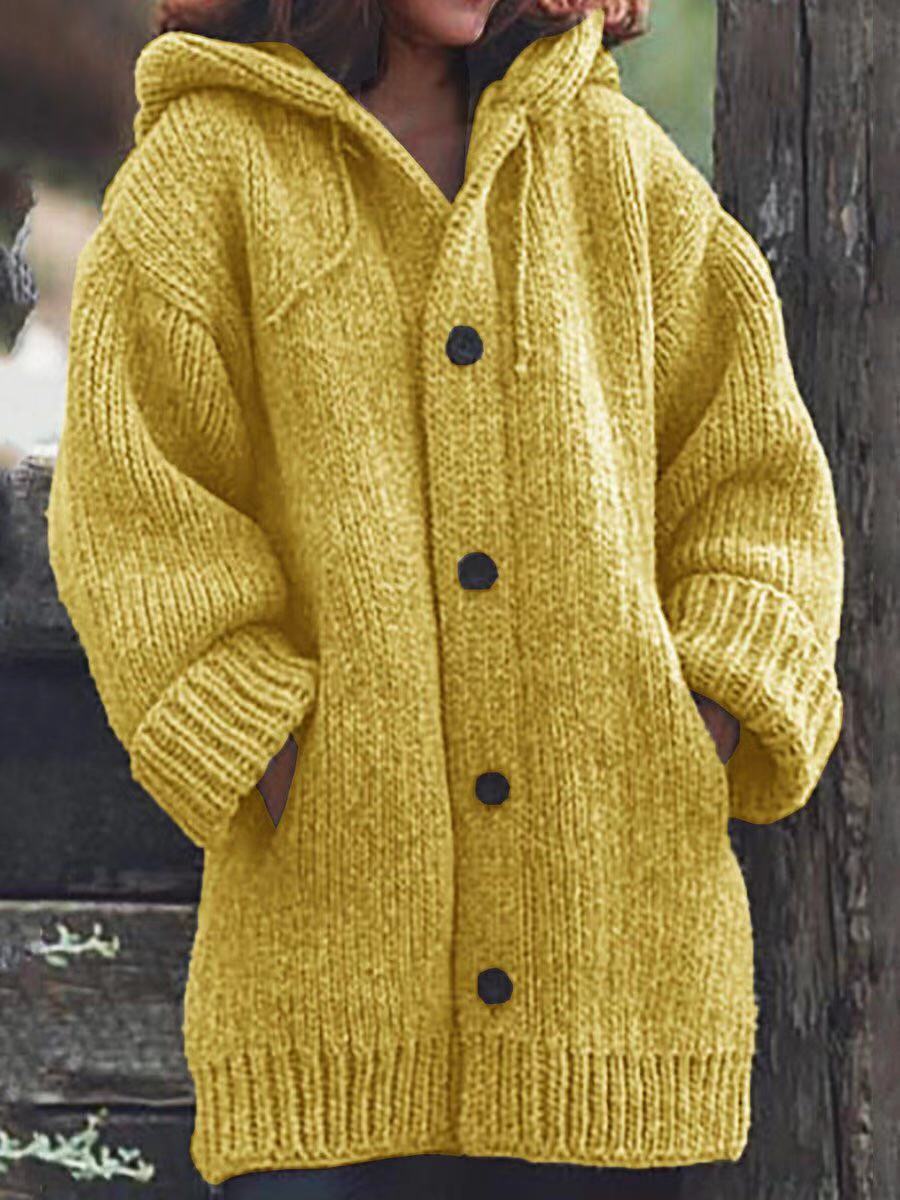 Gwendoline long chunky hooded cardigan – image 7
