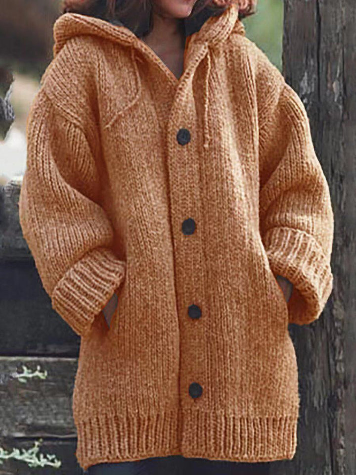 Gwendoline long chunky hooded cardigan – image 8