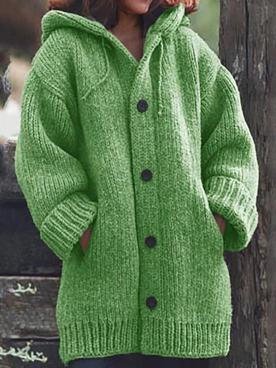 Gwendoline long chunky hooded cardigan – image 6