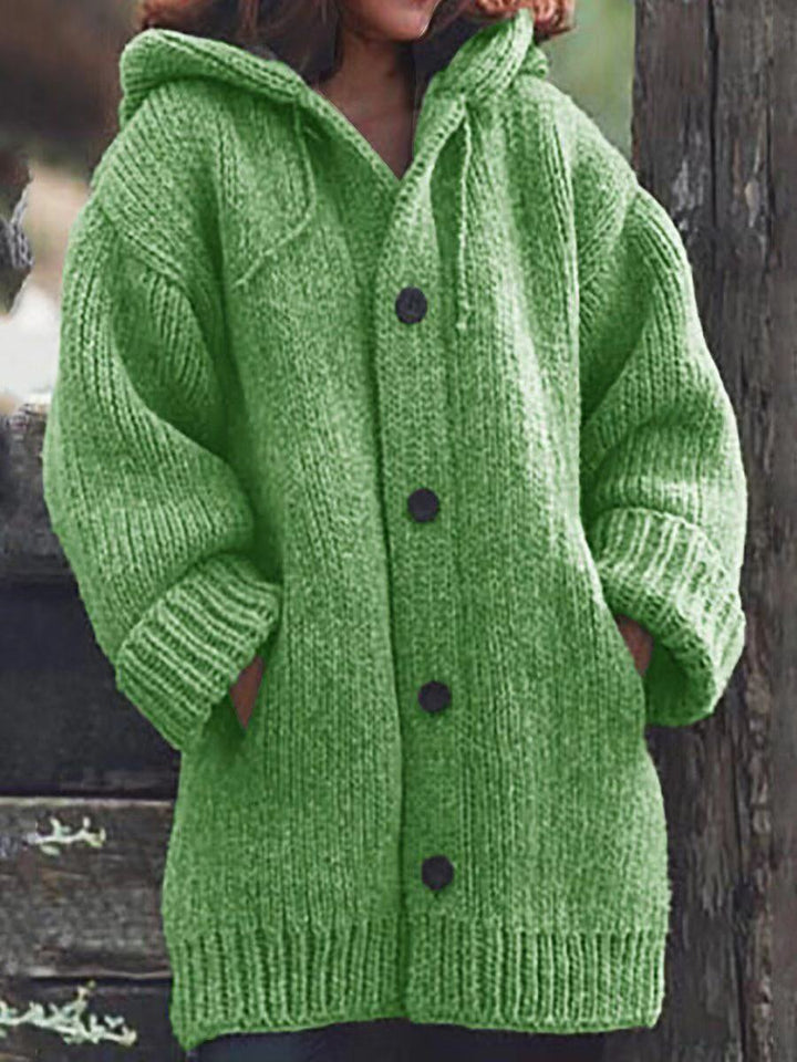 Gwendoline long chunky hooded cardigan – image 6