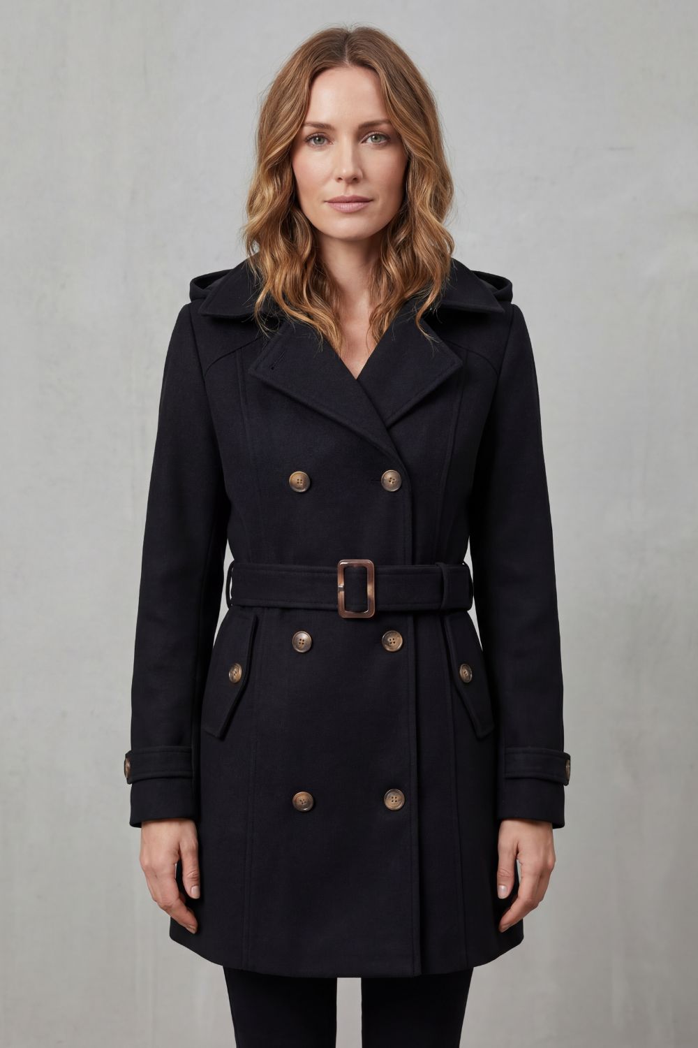 Heddwen tailored hooded trench coat – image 2