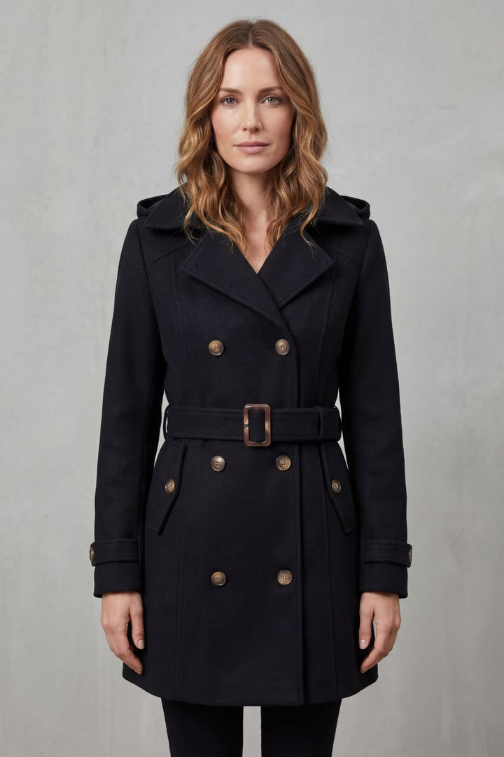 Heddwen tailored hooded trench coat – image 2