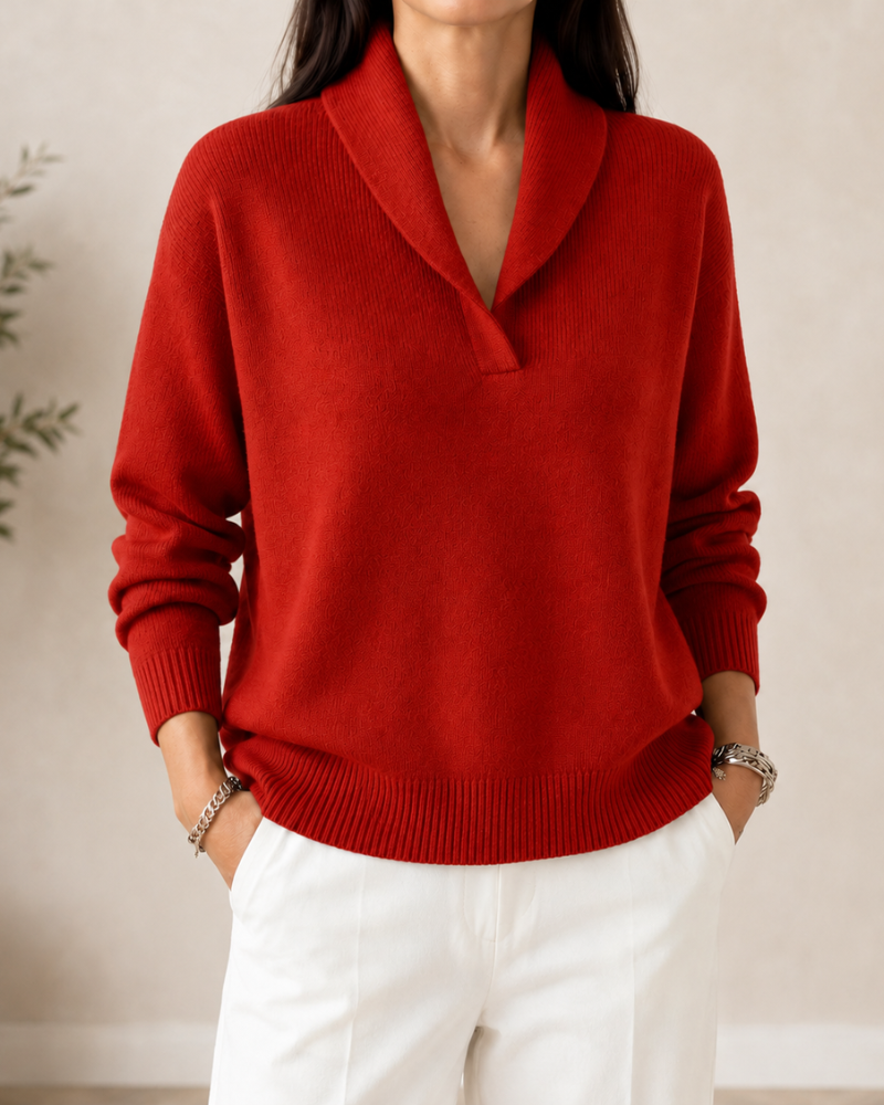 Bernadette relaxed V neck jumper – image 7