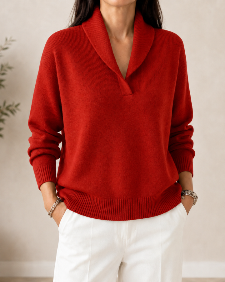 Bernadette relaxed V neck jumper – image 7