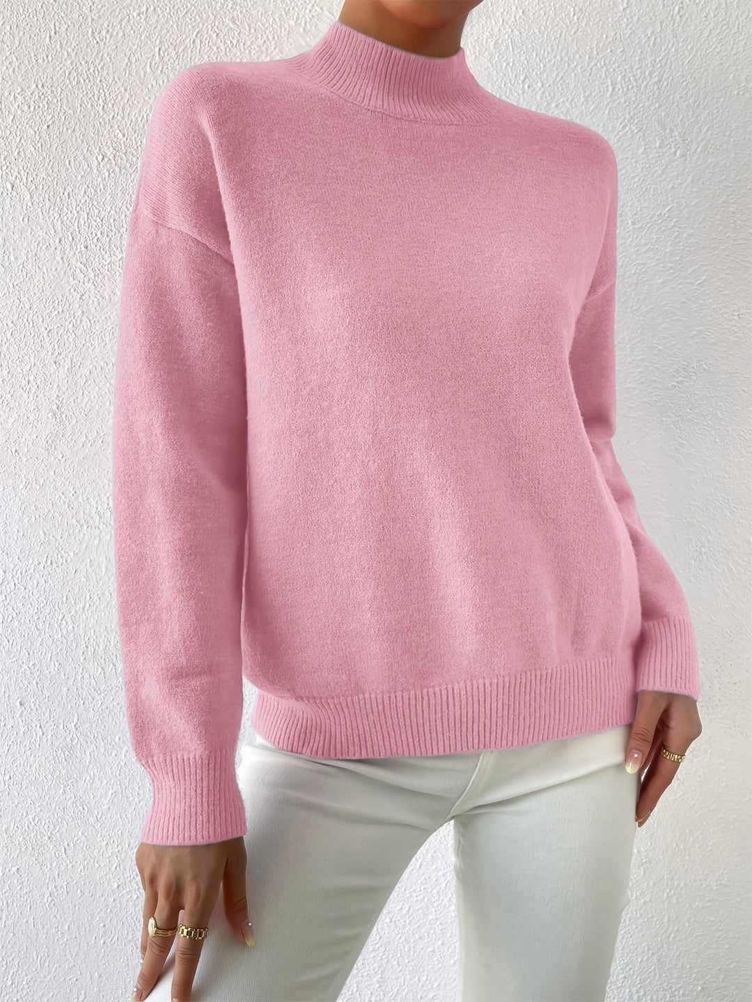 Lowri high neck knitted jumper – image 39