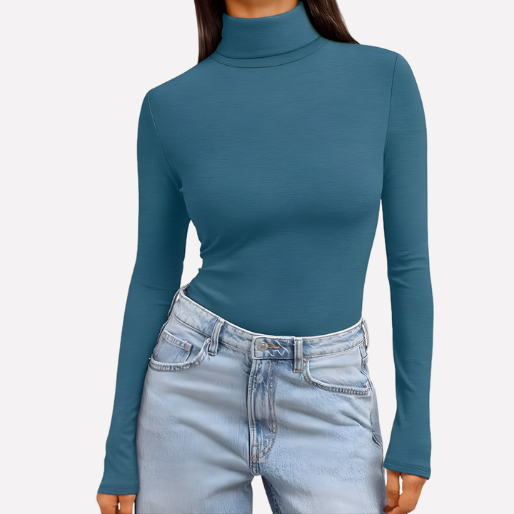 Tessa fitted turtleneck long sleeve top – image 5