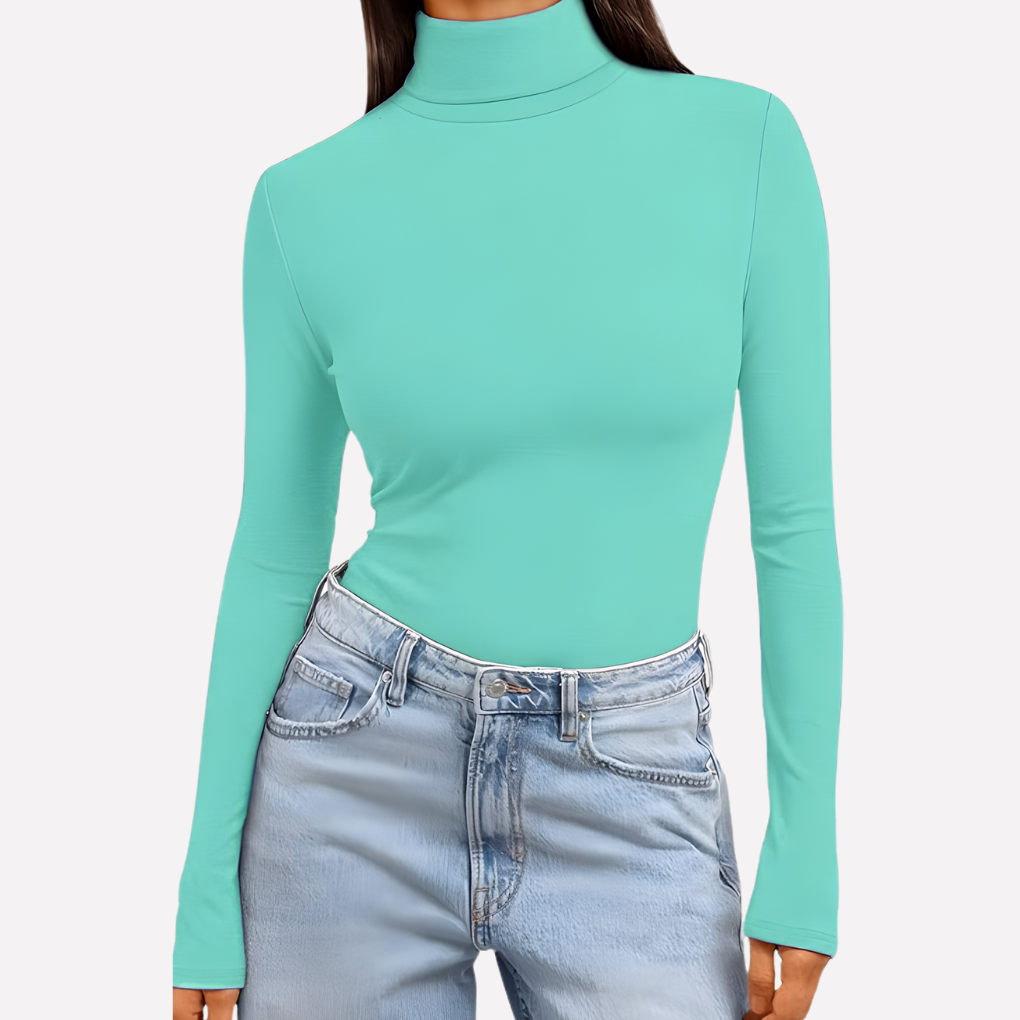 Tessa fitted turtleneck long sleeve top – image 7