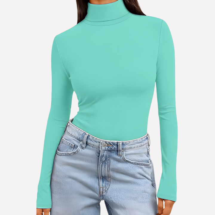 Tessa fitted turtleneck long sleeve top – image 7