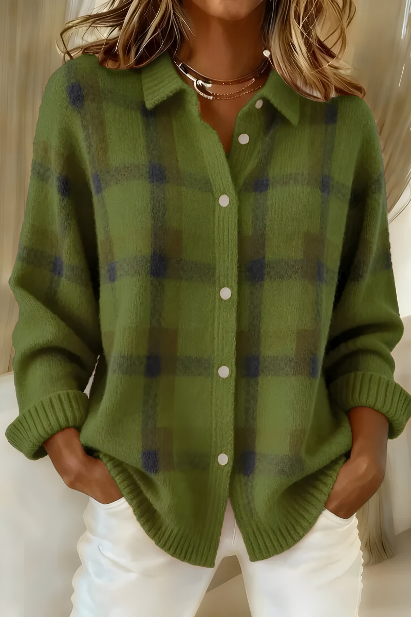 Eliza plaid oversized cardigan – image 7