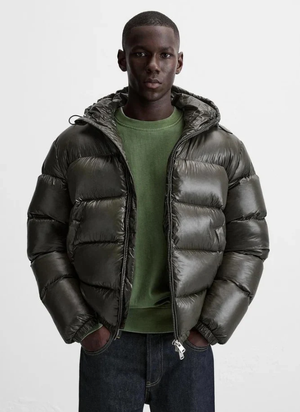 Alda hip length hooded puffer jacket – image 4