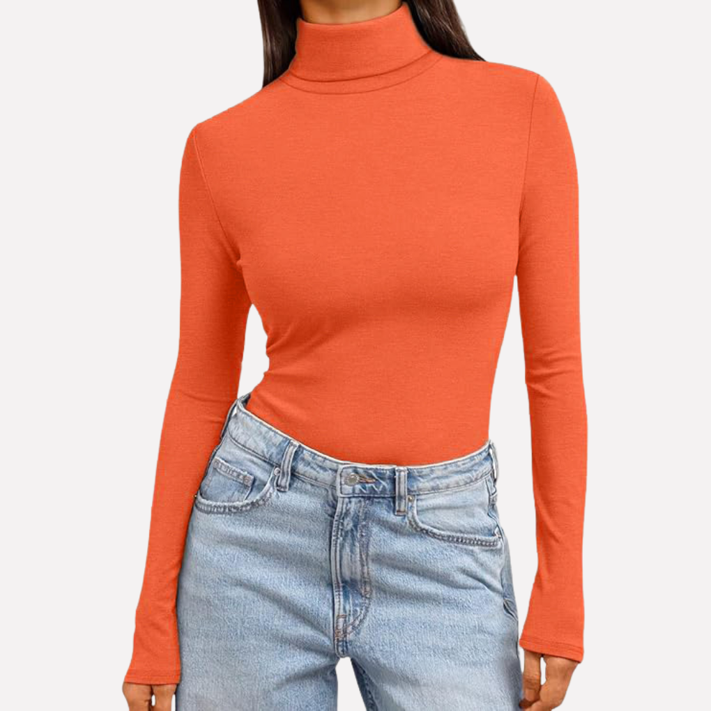 Tessa fitted turtleneck long sleeve top – image 8