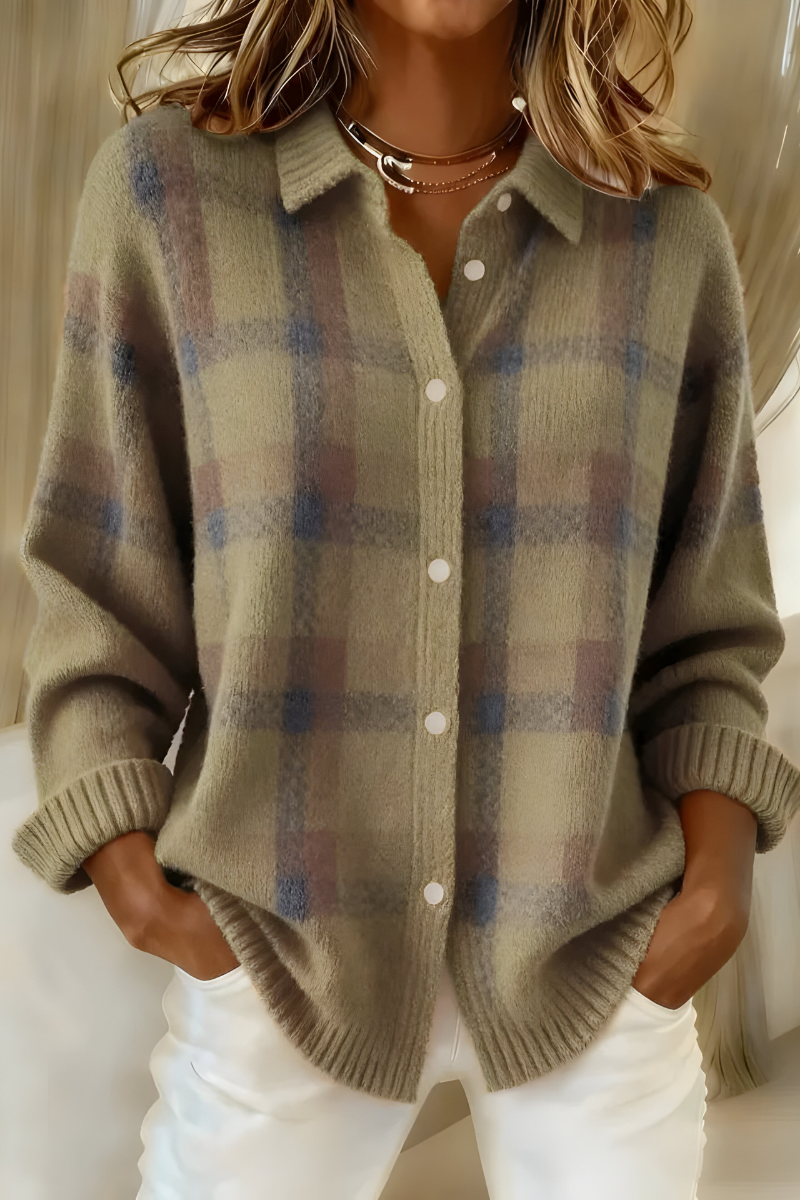 Eliza plaid oversized cardigan – image 5