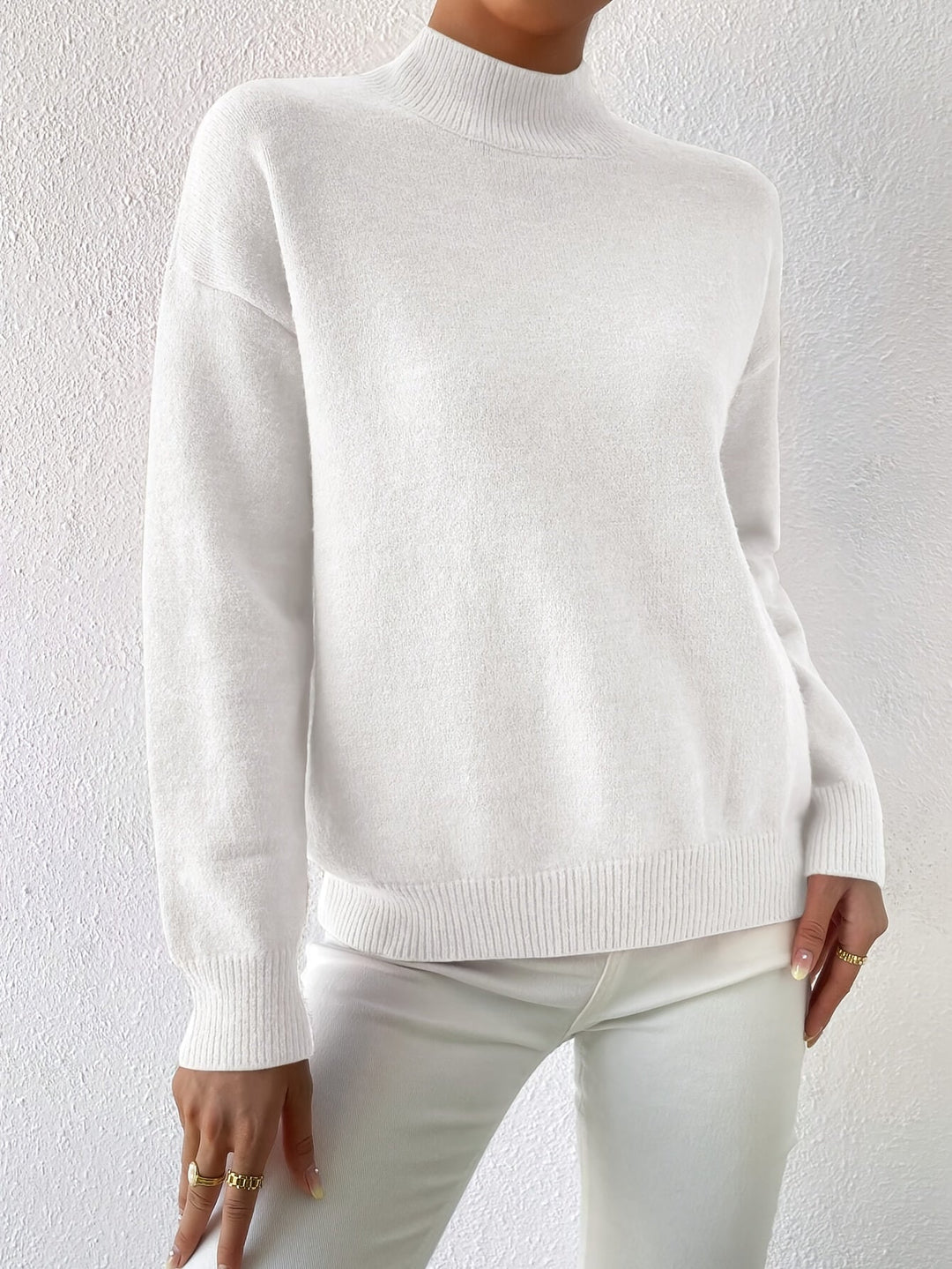 Lowri high neck knitted jumper – image 34
