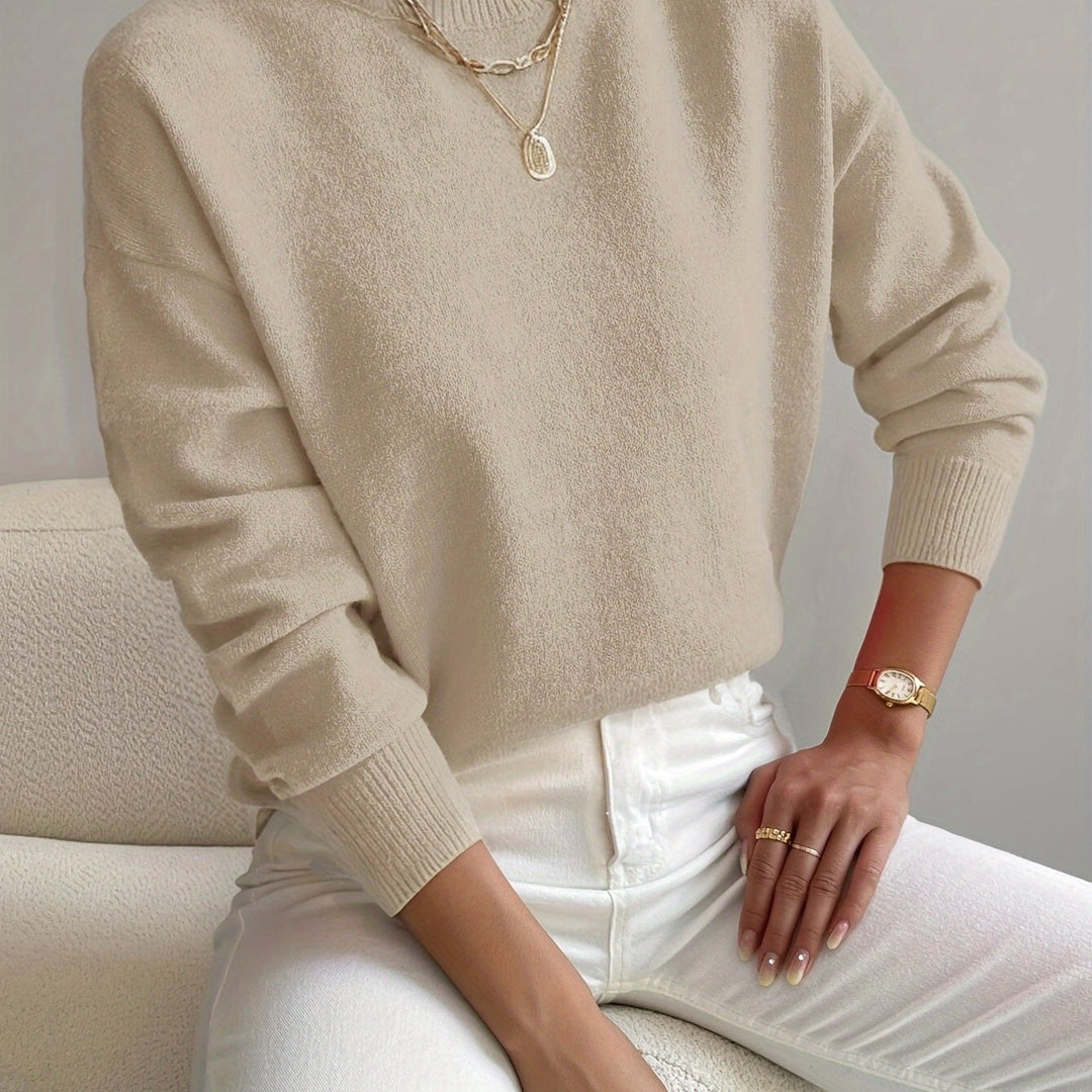 Lowri high neck knitted jumper – image 23