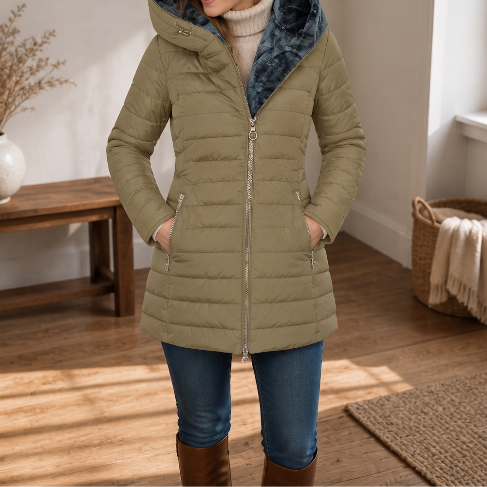 Pandora longline hooded puffer coat – image 2