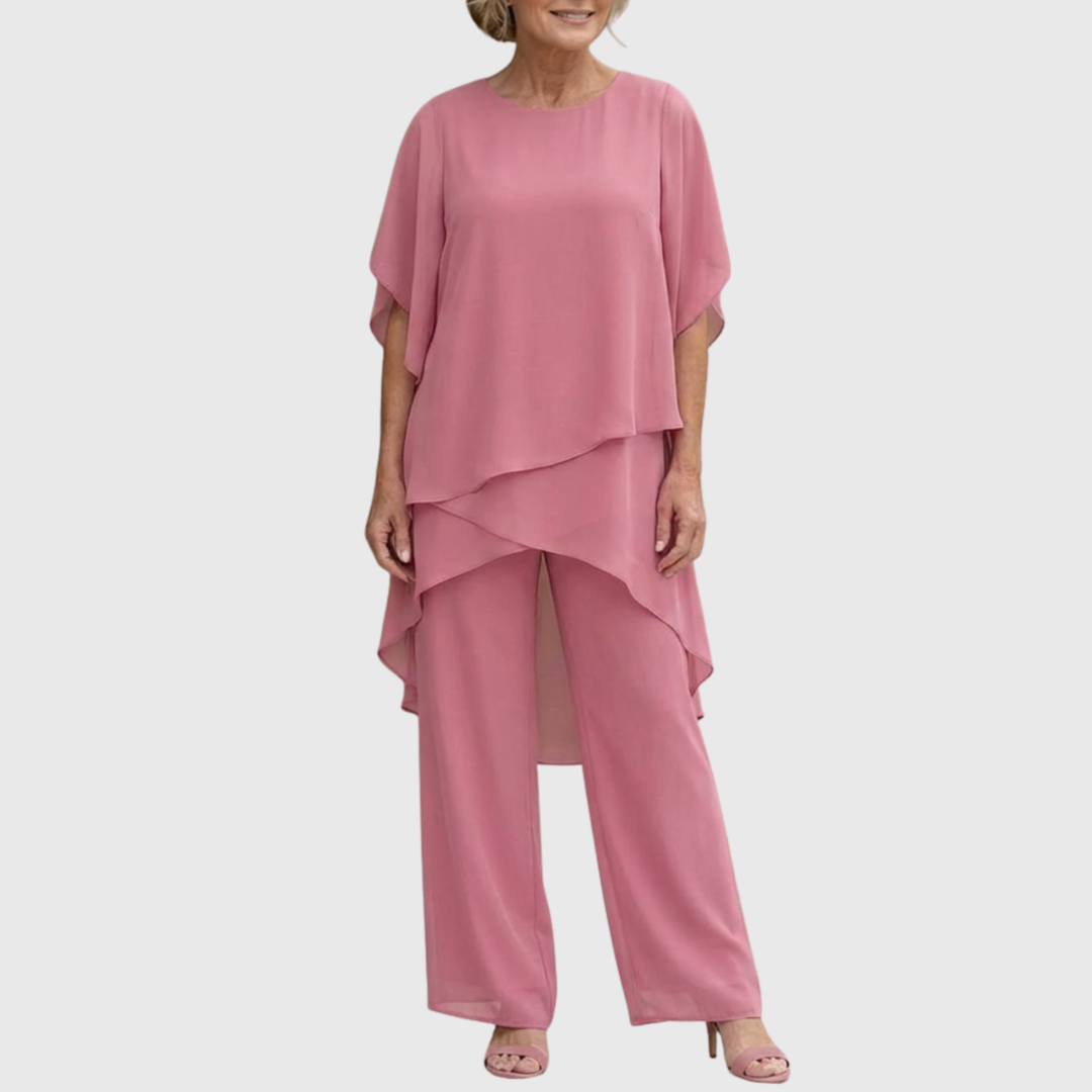 Margaret draped top and wide leg trouser set – image 5