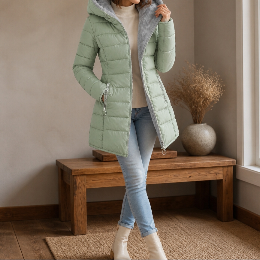 Pandora longline hooded puffer coat – image 4