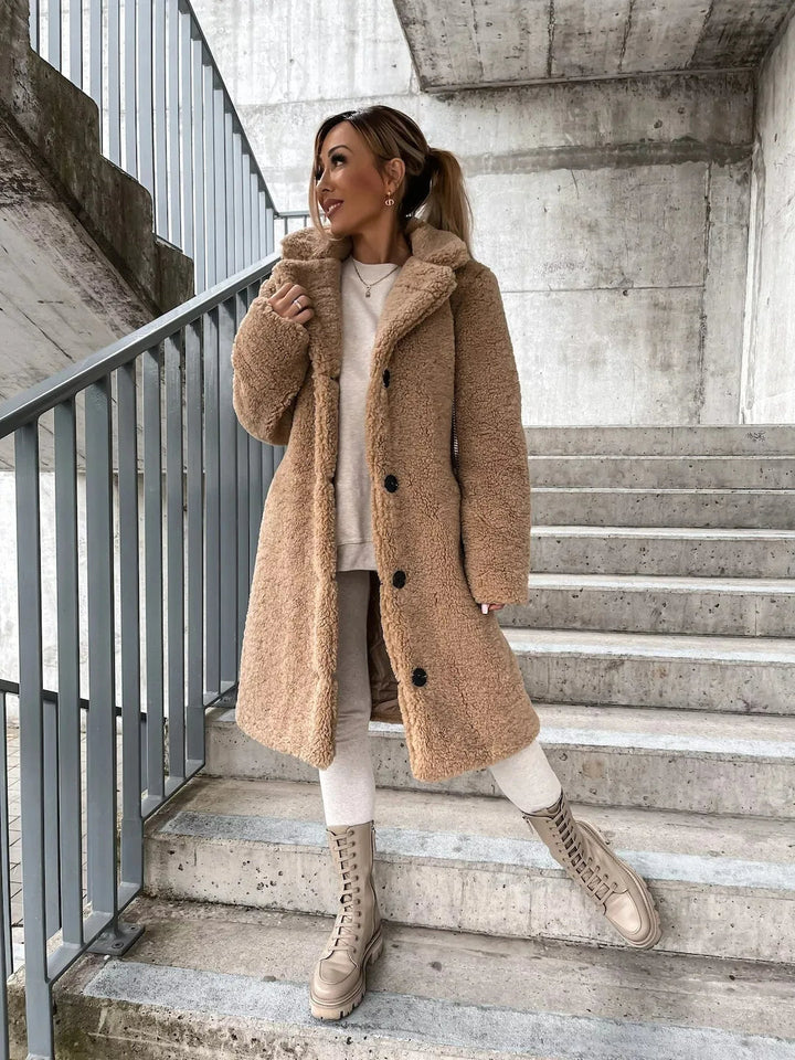 Juliana plush trench coat