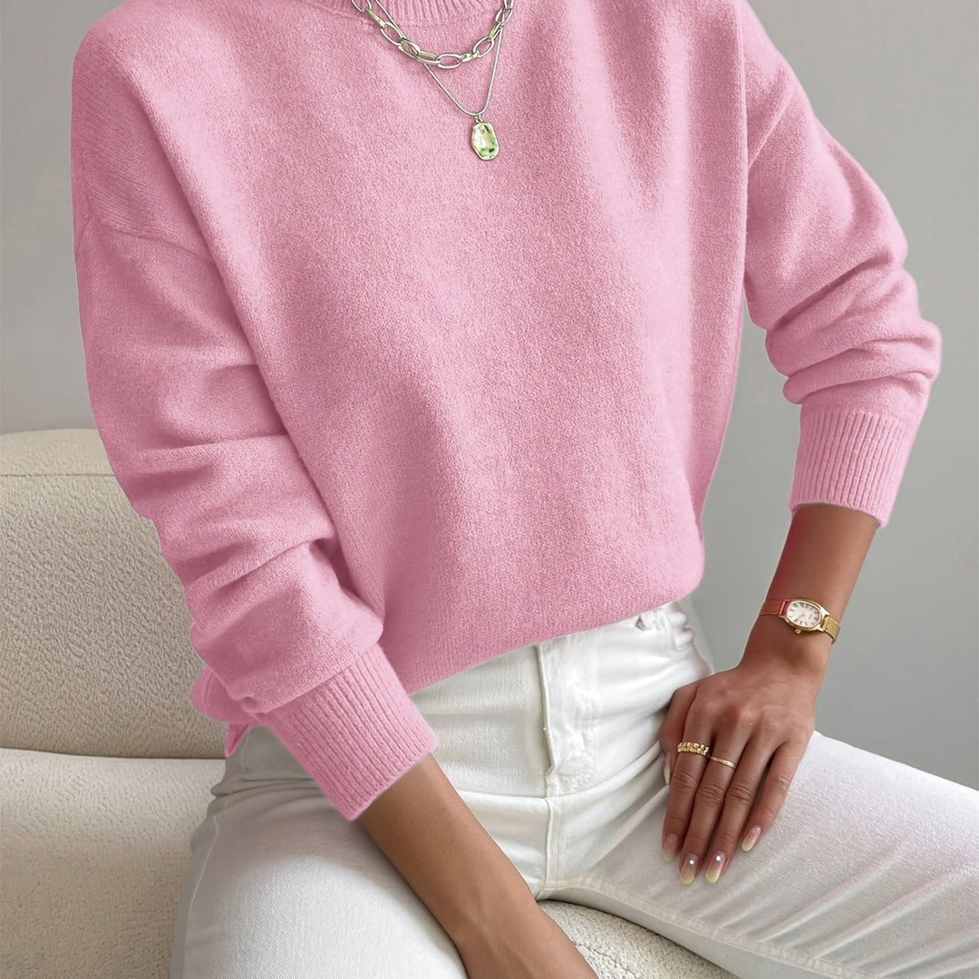 Lowri high neck knitted jumper – image 52