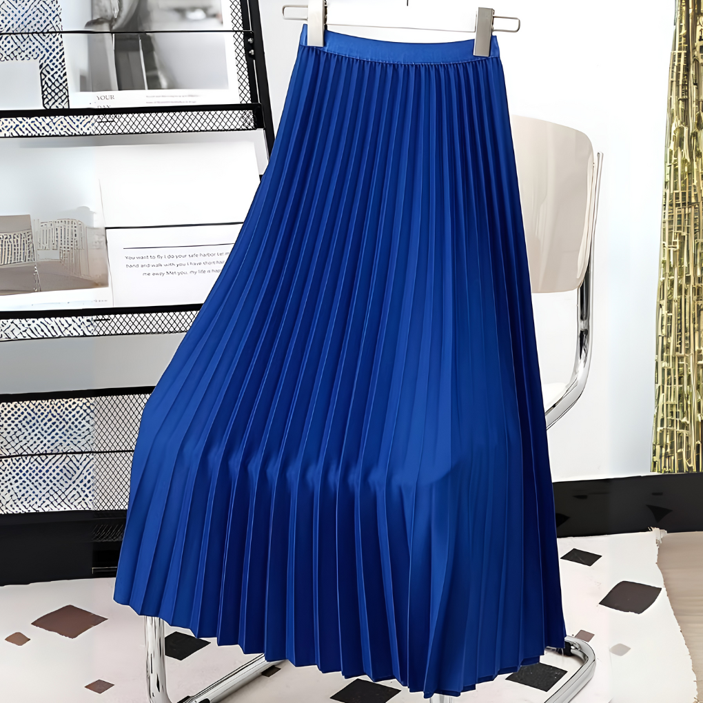 Iris satin pleated midi skirt – image 6