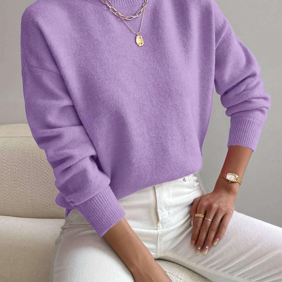 Lowri high neck knitted jumper – image 50