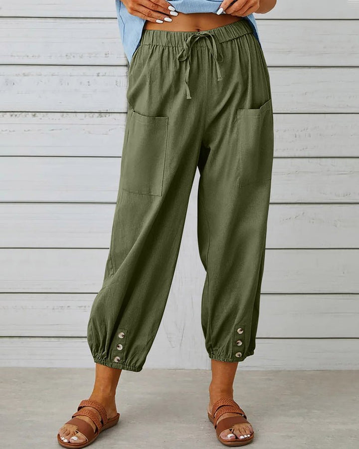 Lusa high waisted straight leg trousers with pockets – image 6