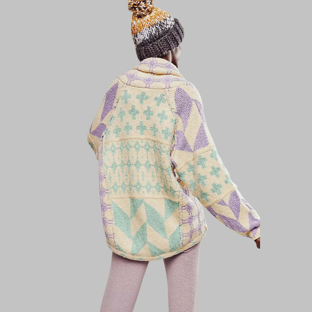 Evie oversized button cardigan sweater – image 5