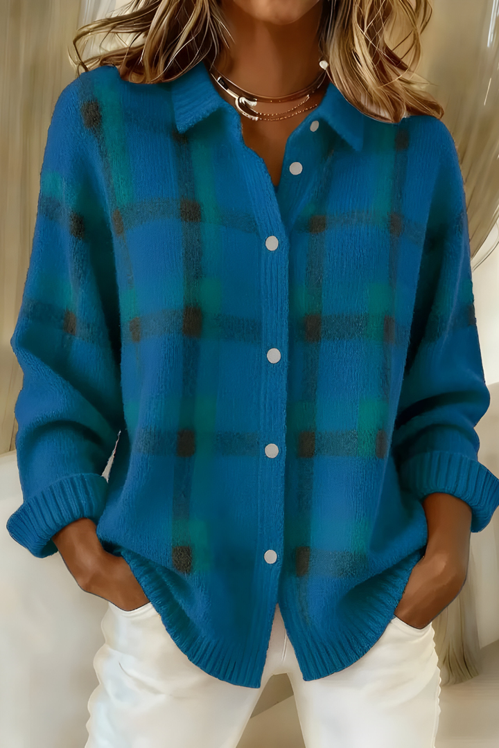 Eliza plaid oversized cardigan – image 6