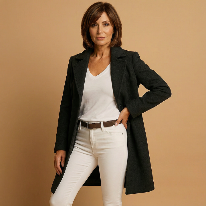 Hester single breasted long overcoat – image 2