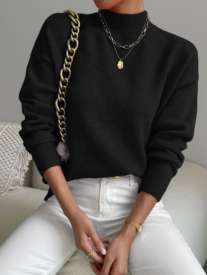Lowri high neck knitted jumper – image 3