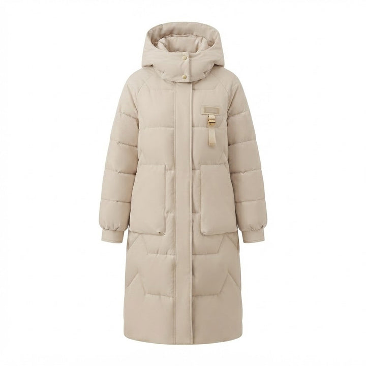 Gwenna long winter coat with oversized hood – image 8
