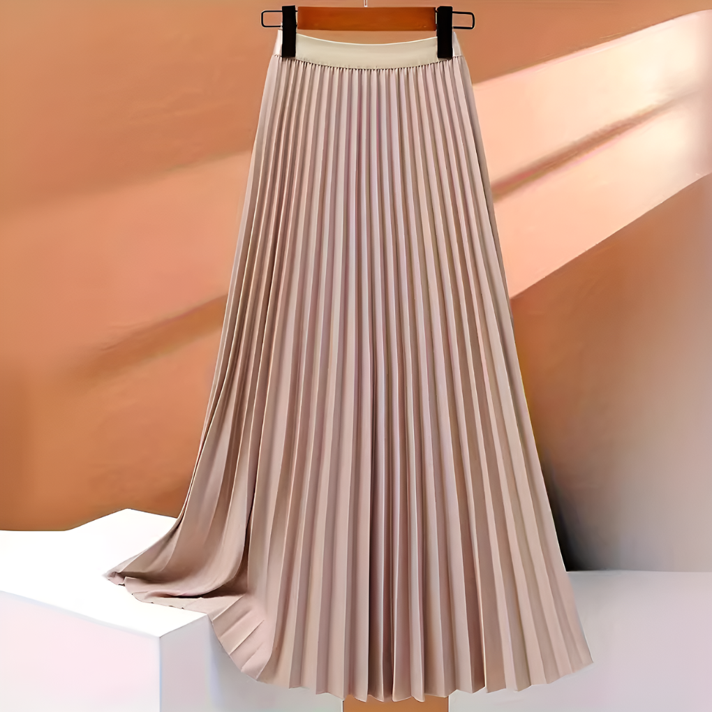 Iris satin pleated midi skirt – image 8